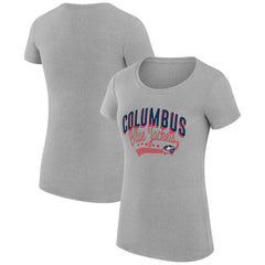 NHL  Columbus Blue Jackets G-III 4Her by Carl Banks Women's Super-Slim Fit Lightweight Filigree Logo T-Shirt – Gray