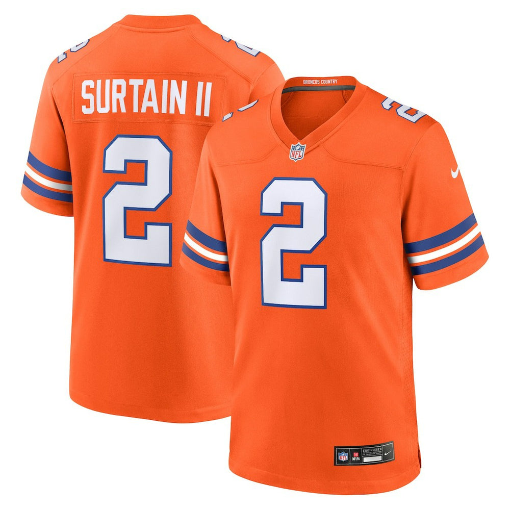 Patrick Surtain II  Mile High Collection 1977 Throwback Player Game Jersey - Denver Broncos