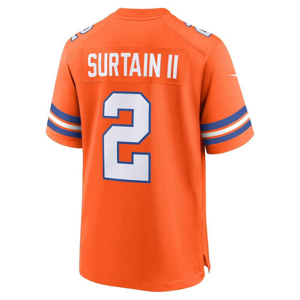 Patrick Surtain II  Mile High Collection 1977 Throwback Player Game Jersey - Denver Broncos