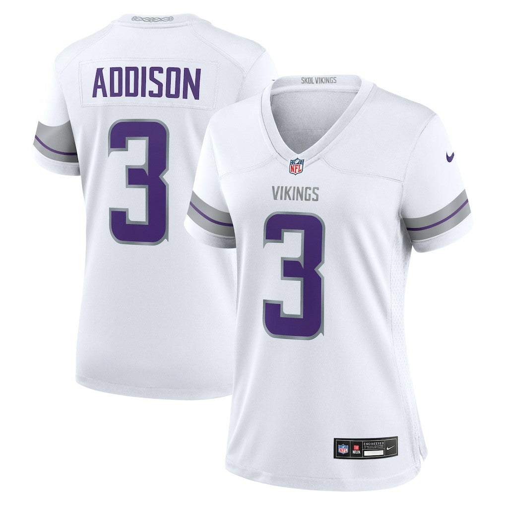 Jordan Addison  Women's Alternate Game Player Jersey - Minnesota Vikings