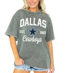 Gameday Couture Women's Tackle Titan Boyfriend Washed T-Shirt - Dallas Cowboys