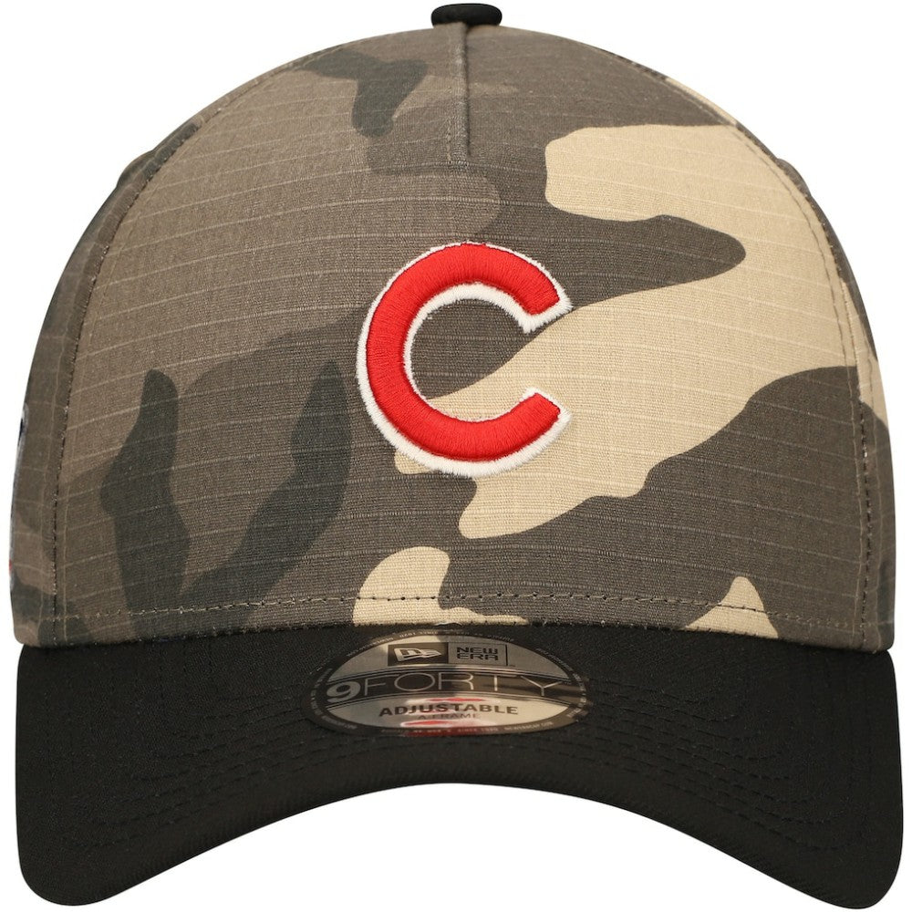 MLB Chicago Cubs New Era Camo Crown A-Frame 9FORTY Adjustable Hat