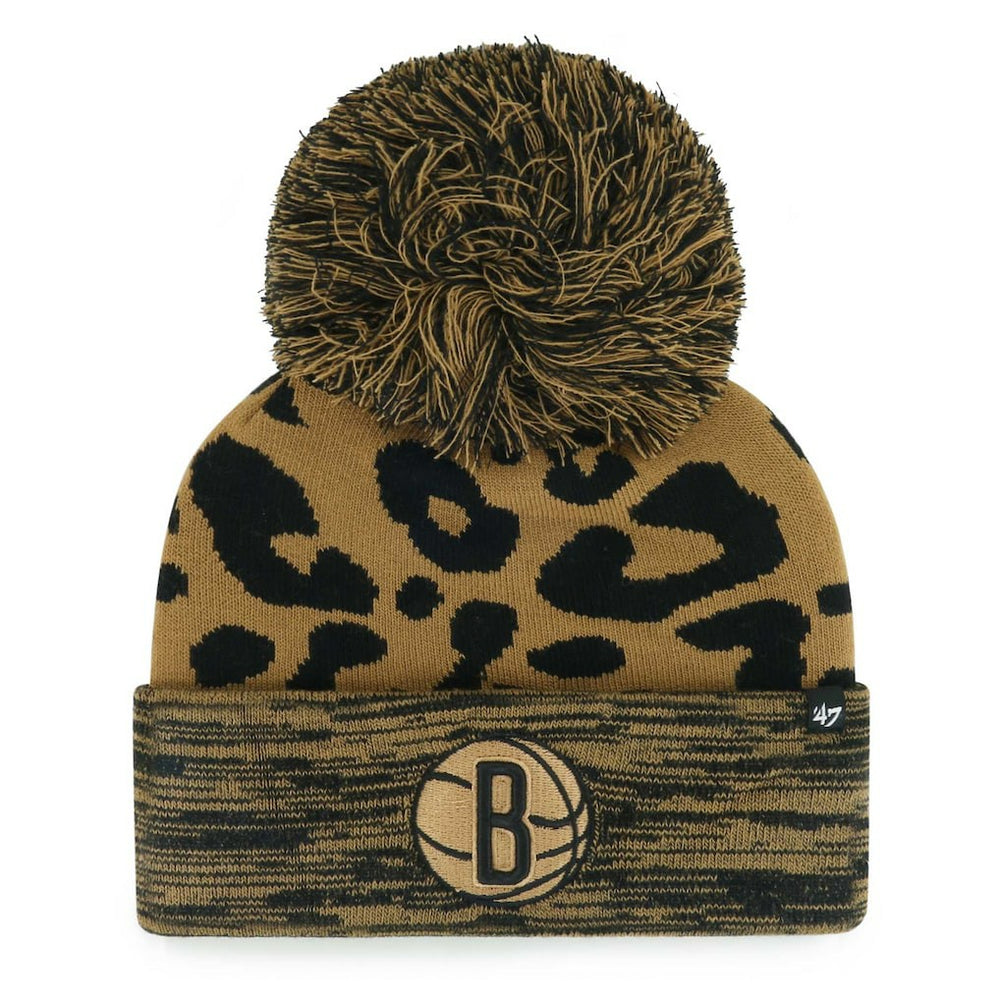 NBA Brooklyn Nets '47 Women's Rosette Cuffed Knit Hat with Pom