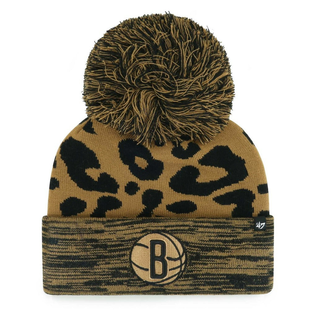 NBA Brooklyn Nets '47 Women's Rosette Cuffed Knit Hat with Pom