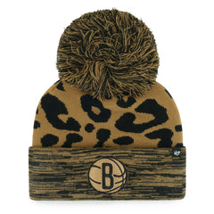 NBA Brooklyn Nets '47 Women's Rosette Cuffed Knit Hat with Pom