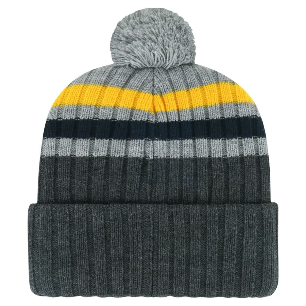 NHL Gray Nashville Predators '47 Stack Patch Cuffed Knit Hat with Pom