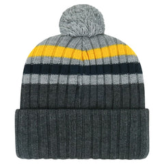 NHL Gray Nashville Predators '47 Stack Patch Cuffed Knit Hat with Pom