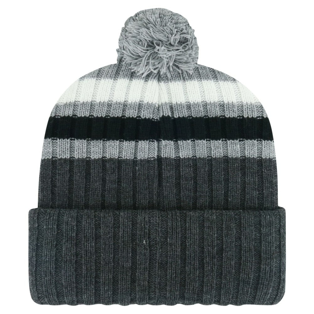 NHL Gray Philadelphia Flyers '47 Stack Patch Cuffed Knit Hat with Pom