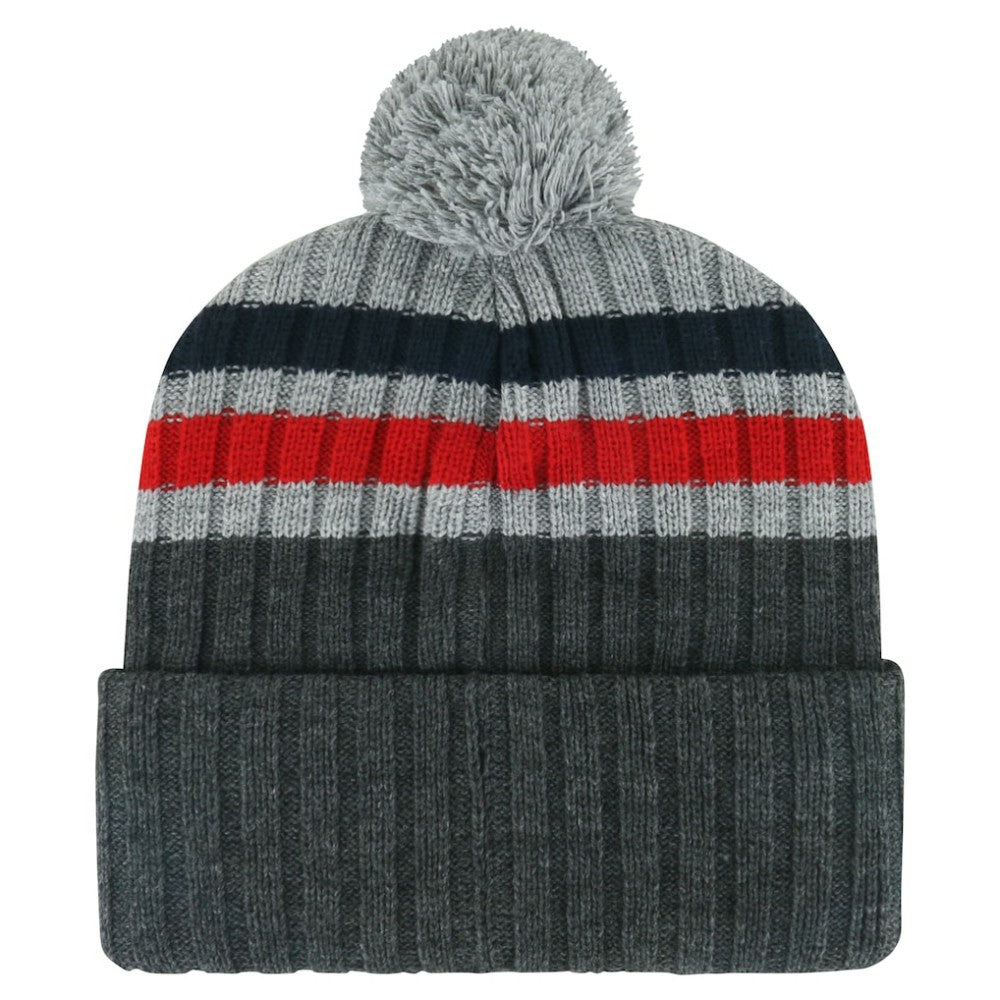 NHL Gray Washington Capitals '47 Stack Patch Cuffed Knit Hat with Pom