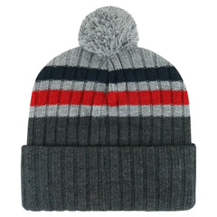 NHL Gray Washington Capitals '47 Stack Patch Cuffed Knit Hat with Pom