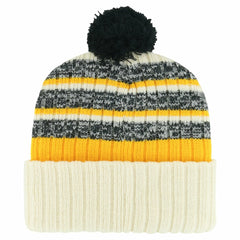 NHL Cream Pittsburgh Penguins '47 Tavern Cuffed Knit Hat with Pom