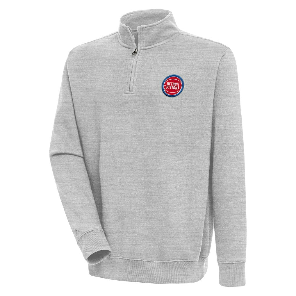 NBA Detroit Pistons Antigua Victory Quarter-Zip Pullover Top sale