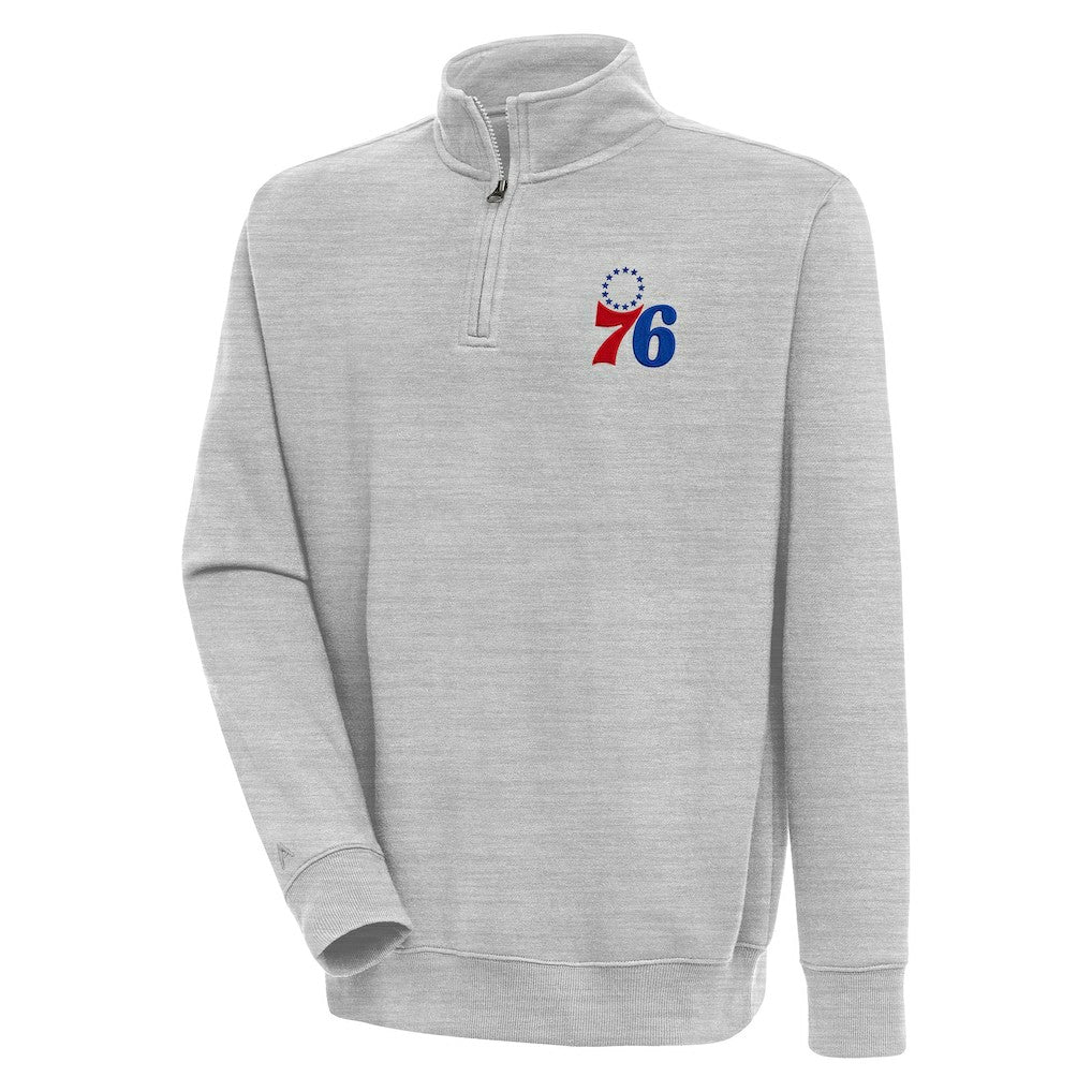 NBA Philadelphia 76ers Antigua Victory Quarter-Zip Pullover Top