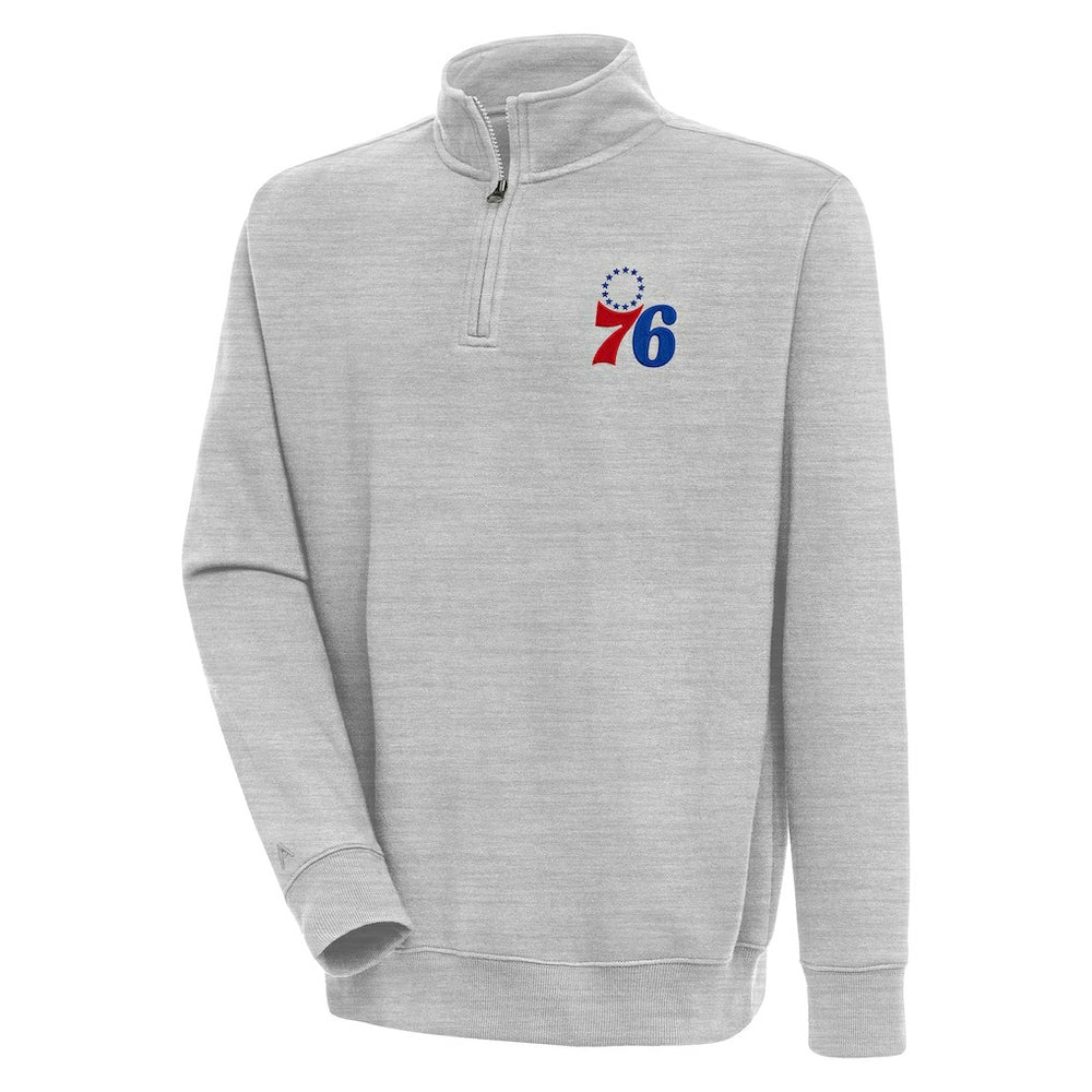 NBA Philadelphia 76ers Antigua Victory Quarter-Zip Pullover Top