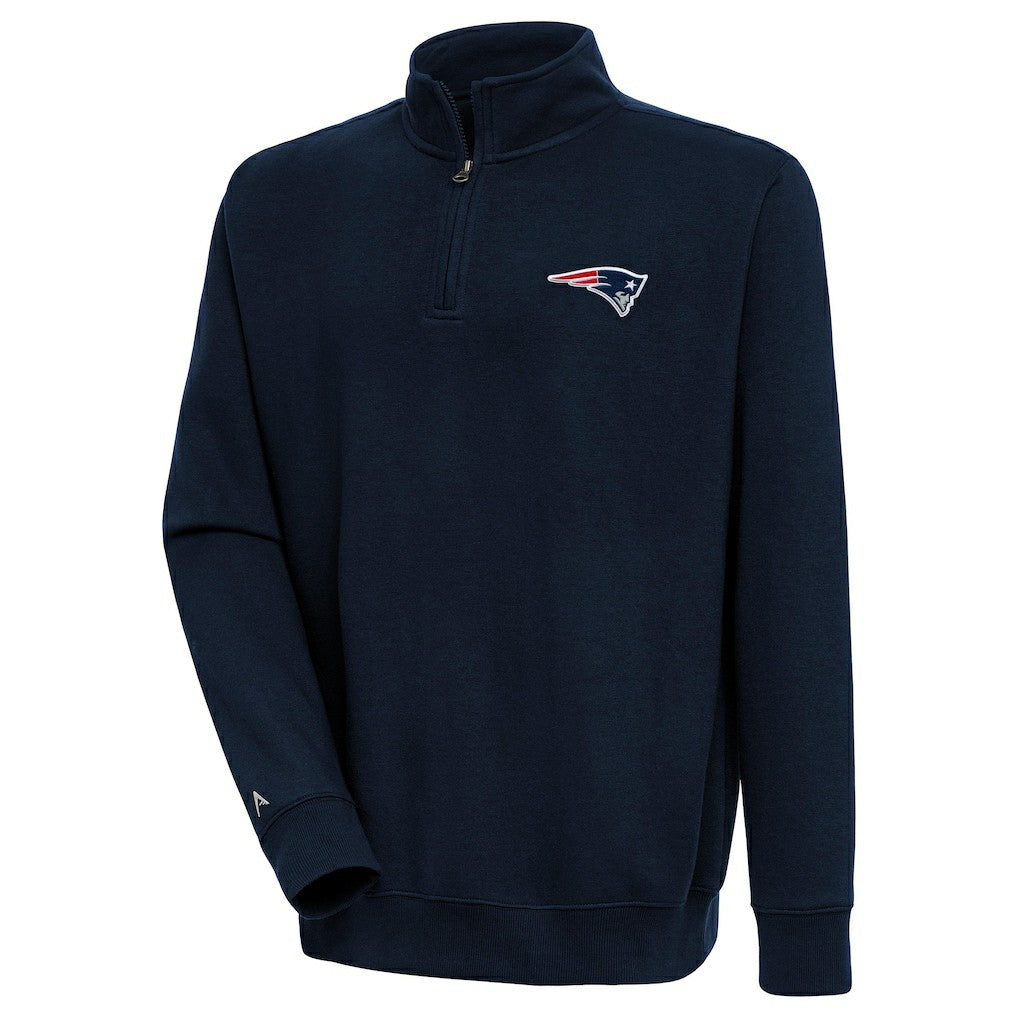 Antigua Victory Quarter-Zip Pullover Top - New England Patriots