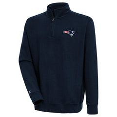 Antigua Victory Quarter-Zip Pullover Top - New England Patriots