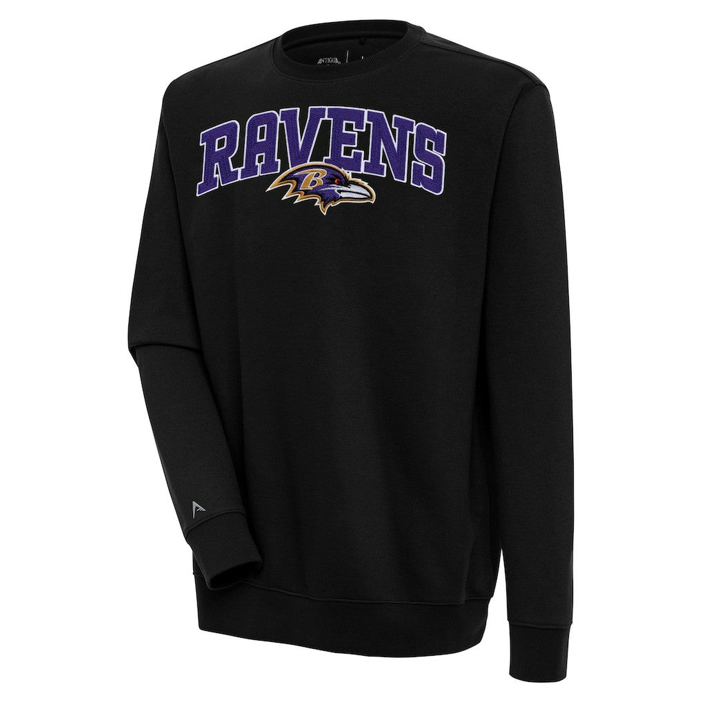 Antigua Victory Chenille Pullover Sweatshirt - Baltimore Ravens