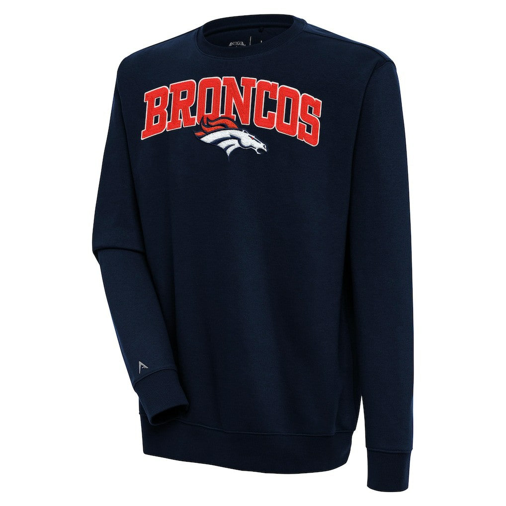 Antigua Victory Chenille Pullover Sweatshirt - Denver Broncos