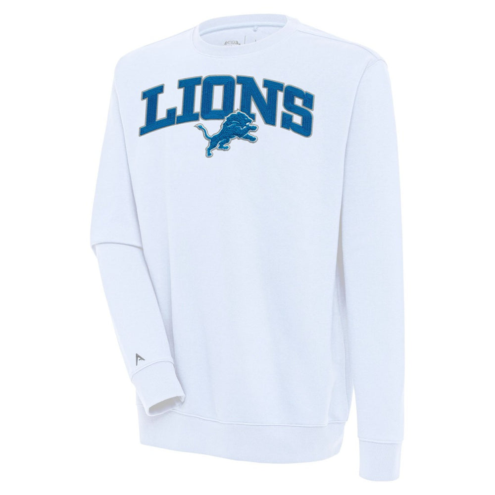 Antigua Victory Chenille Pullover Sweatshirt - Detroit Lions