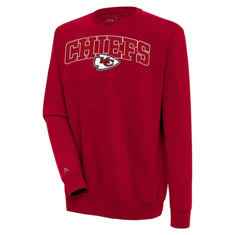 Antigua Victory Chenille Pullover Sweatshirt - Kansas City Chiefs