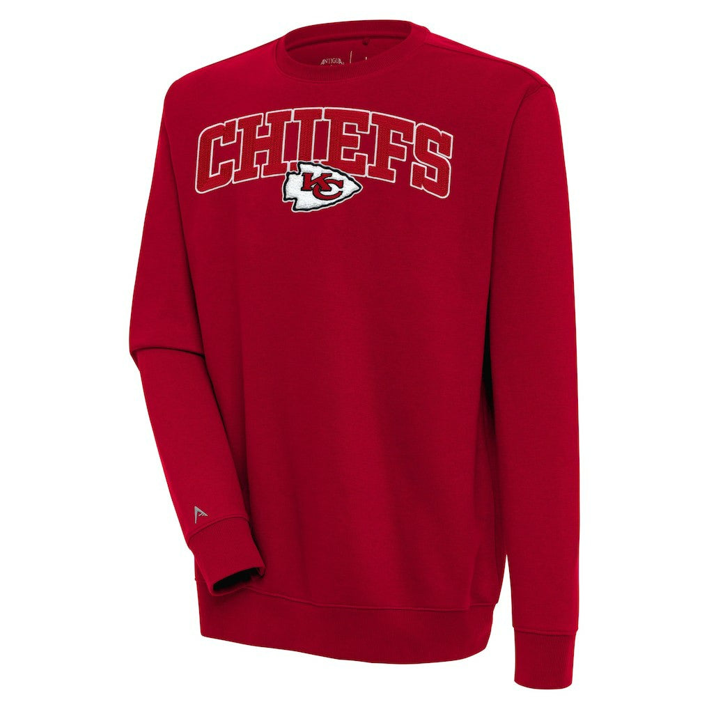 Antigua Victory Chenille Pullover Sweatshirt - Kansas City Chiefs