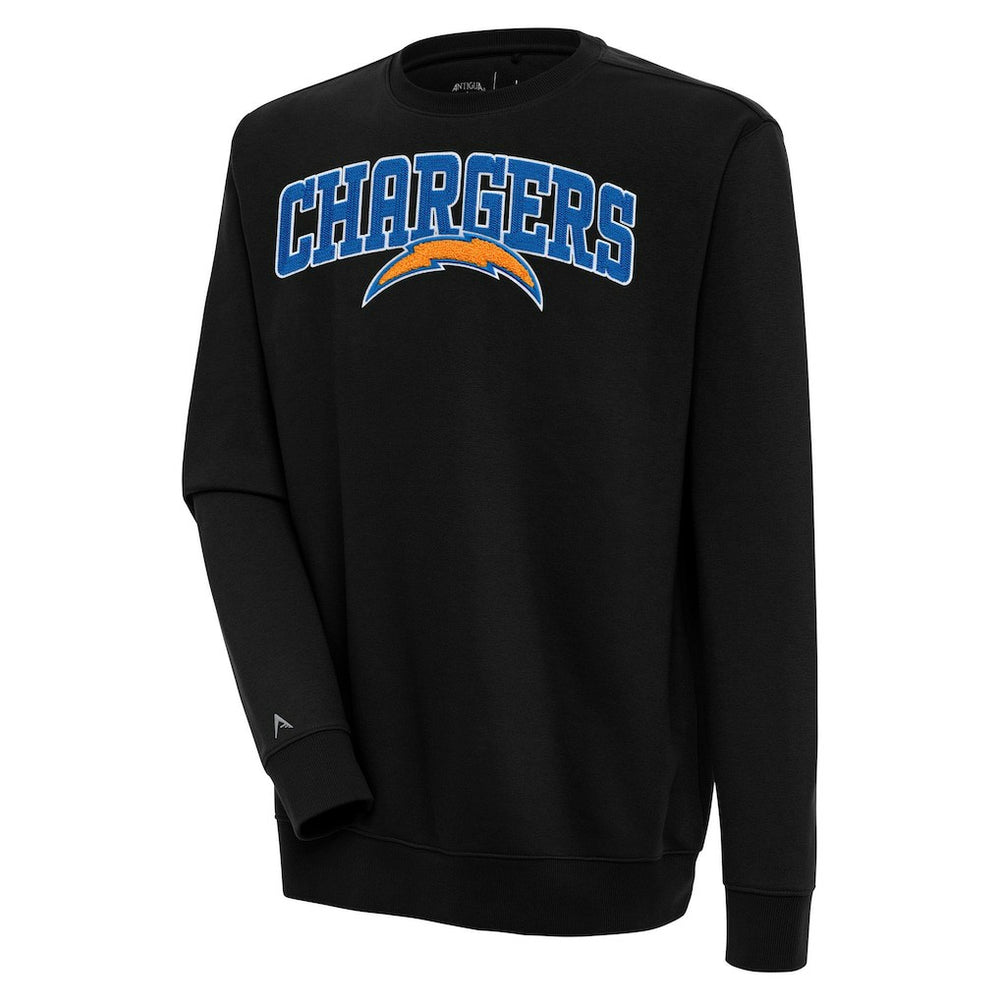 Antigua Victory Chenille Pullover Sweatshirt - Los Angeles Chargers