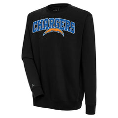 Antigua Victory Chenille Pullover Sweatshirt - Los Angeles Chargers