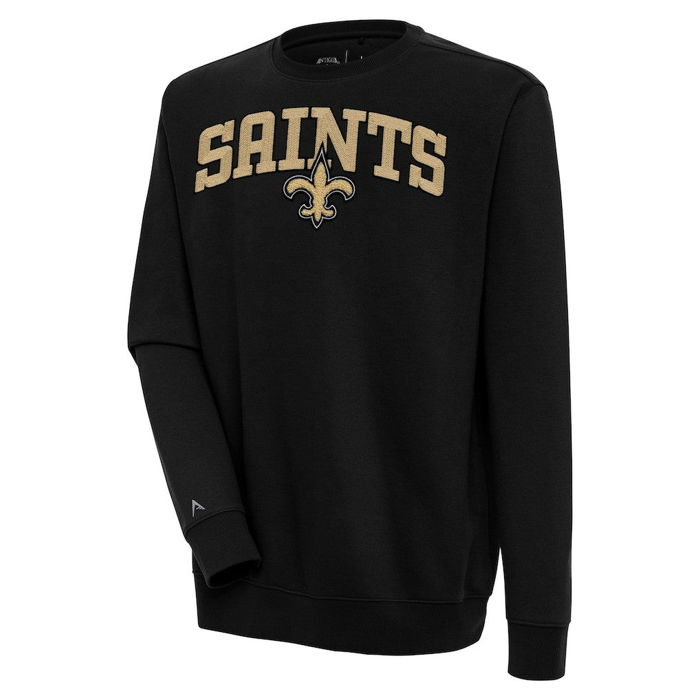 Antigua Victory Chenille Pullover Sweatshirt - New Orleans Saints