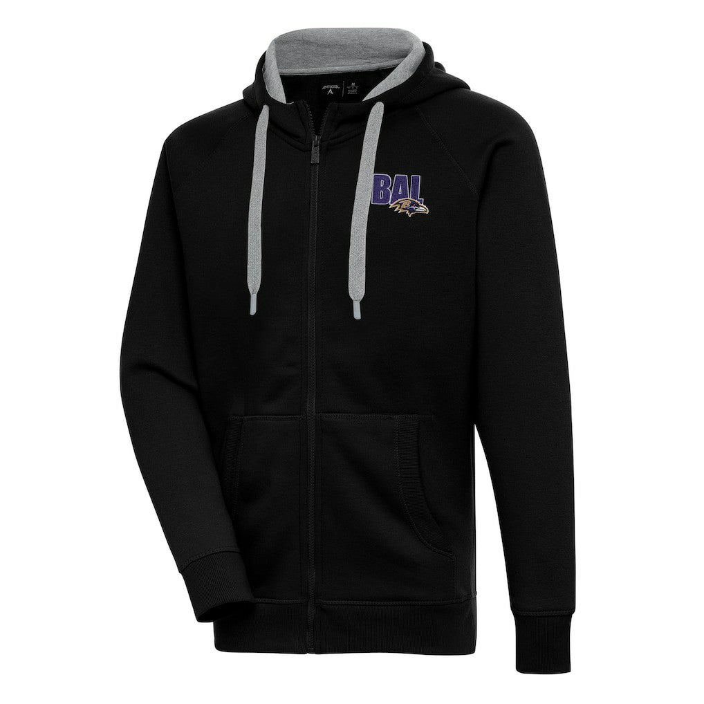 Antigua Victory Full-Zip Hoodie - Baltimore Ravens