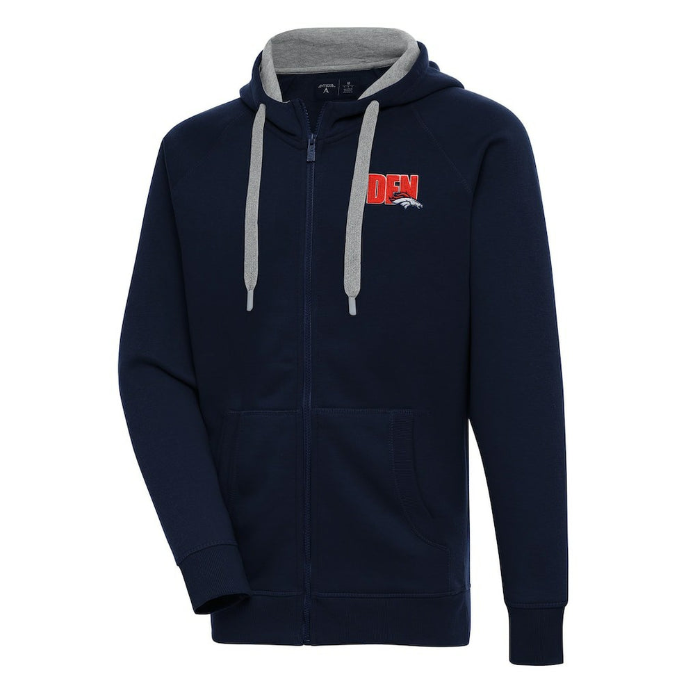 Antigua Victory Full-Zip Hoodie - Denver Broncos