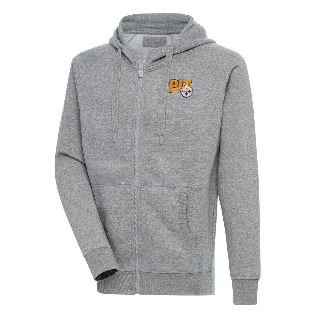 Antigua Victory Full-Zip Hoodie - Pittsburgh Steelers
