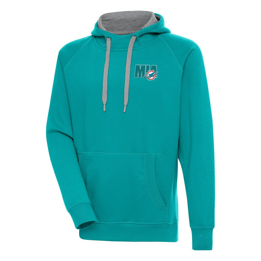 Antigua Victory Pullover Hoodie - Miami Dolphins