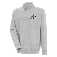 NHL Heather Gray Dallas Stars Antigua Victory Quarter-Zip Pullover Top