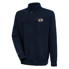 NHL Navy Nashville Predators Antigua Victory Quarter-Zip Pullover Top