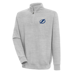 NHL Heather Gray Tampa Bay Lightning Antigua Victory Quarter-Zip Pullover Top