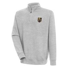 NHL Heather Gray Vegas Golden Knights Antigua Victory Quarter-Zip Pullover Top