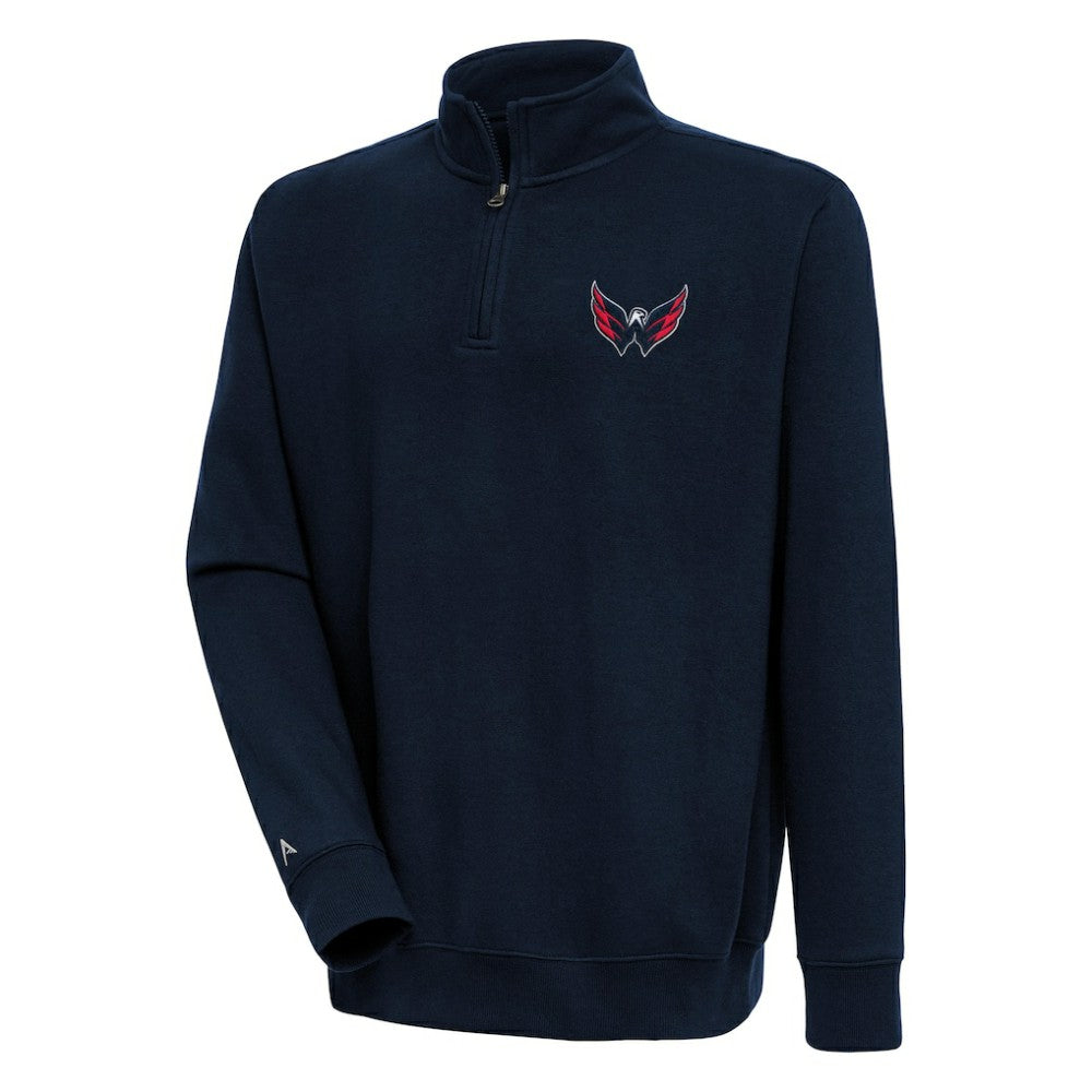 NHL Navy Washington Capitals Antigua Victory Quarter-Zip Pullover Top