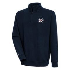 NHL Navy Winnipeg Jets Antigua Victory Quarter-Zip Pullover Top
