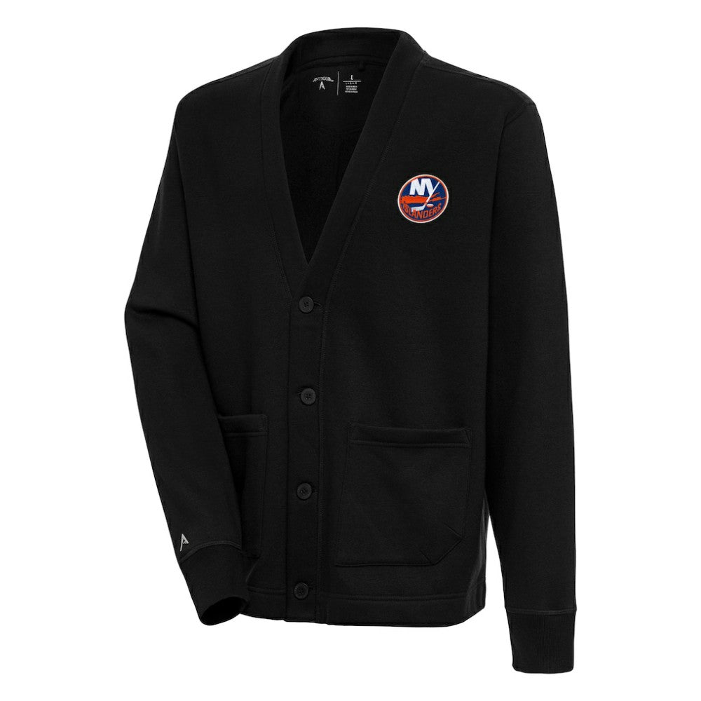 NHL Black New York Islanders Antigua Victory Cardigan