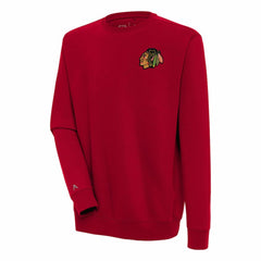 NHL Red Chicago Blackhawks Antigua Victory Pullover Sweatshirt
