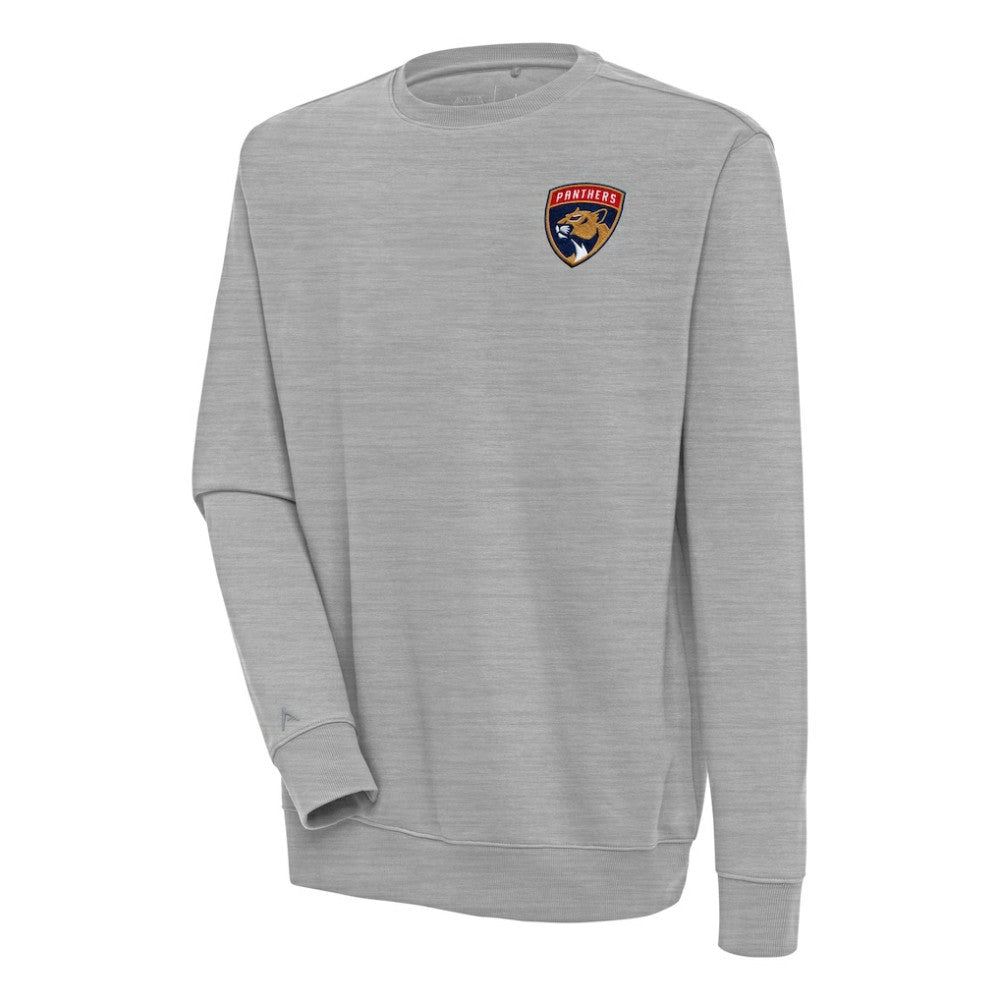 NHL Heather Gray Florida Panthers Antigua Victory Pullover Sweatshirt