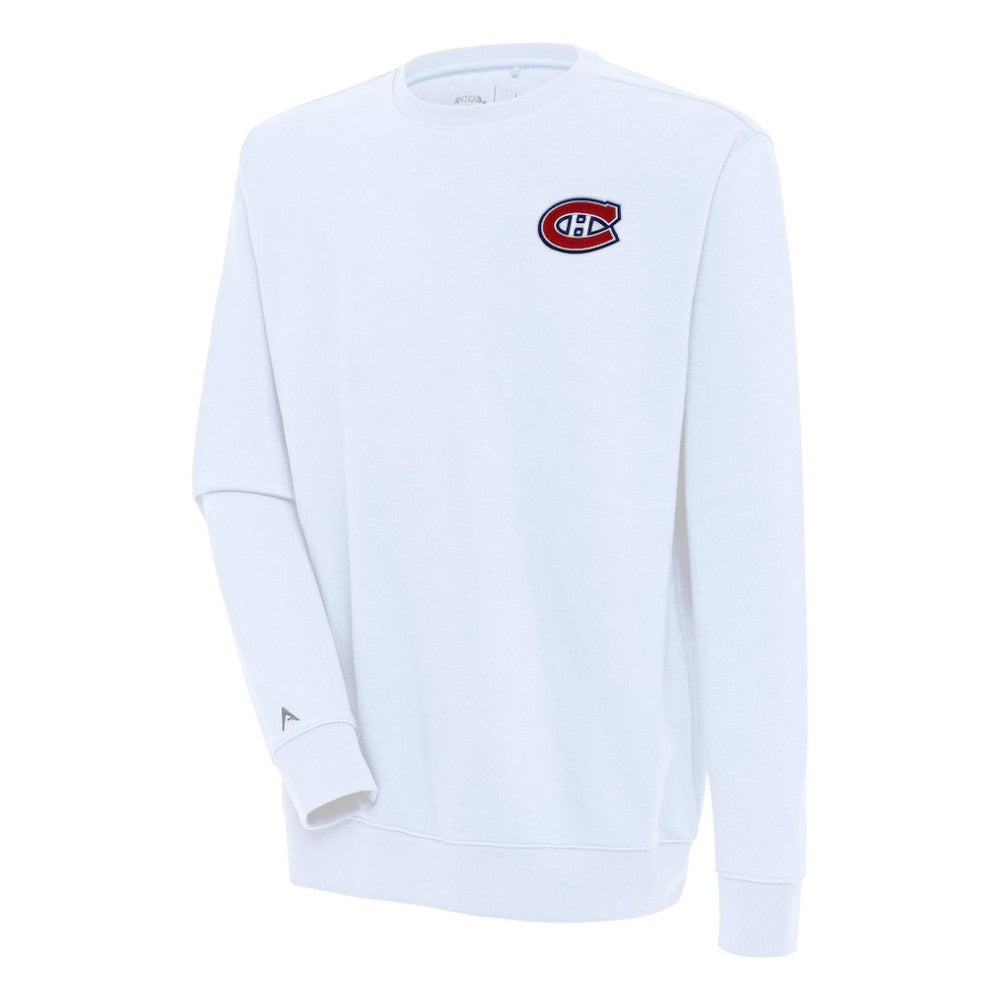 NHL White Montreal Canadiens Antigua Victory Pullover Sweatshirt