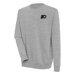 NHL Heather Gray Philadelphia Flyers Antigua Victory Pullover Sweatshirt
