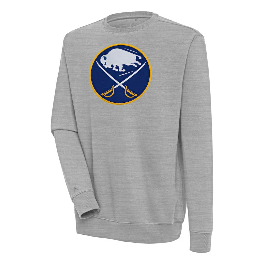 NHL Heather Gray Buffalo Sabres Antigua Victory Pullover Sweatshirt