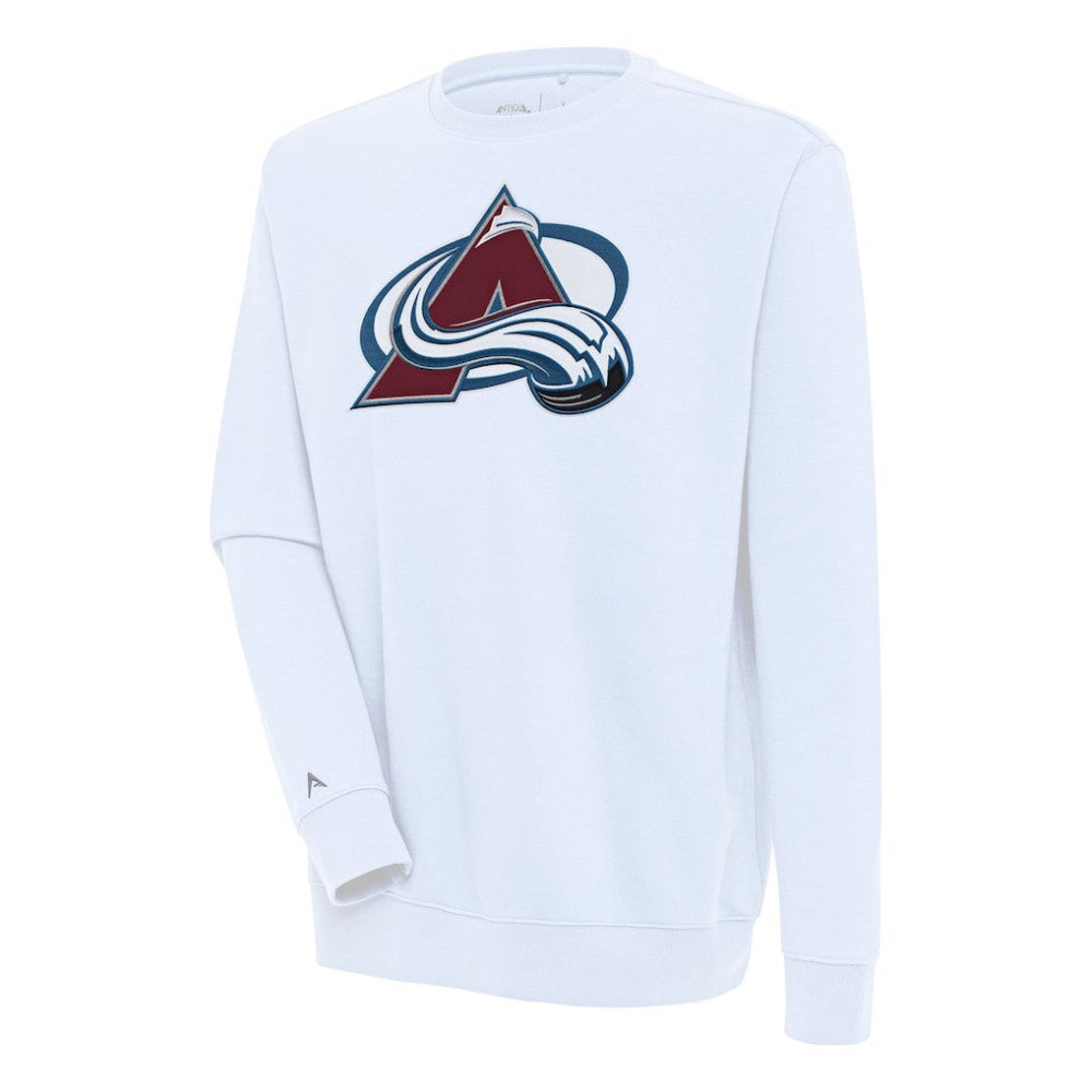 NHL White Colorado Avalanche Antigua Victory Pullover Sweatshirt
