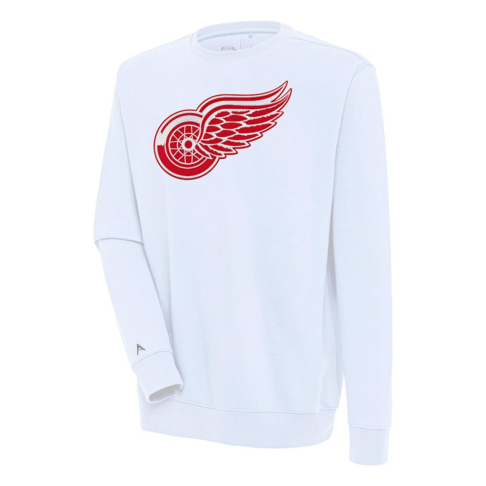 NHL White Detroit Red Wings Antigua Victory Pullover Sweatshirt