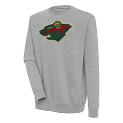 NHL Heather Gray Minnesota Wild Antigua Victory Pullover Sweatshirt