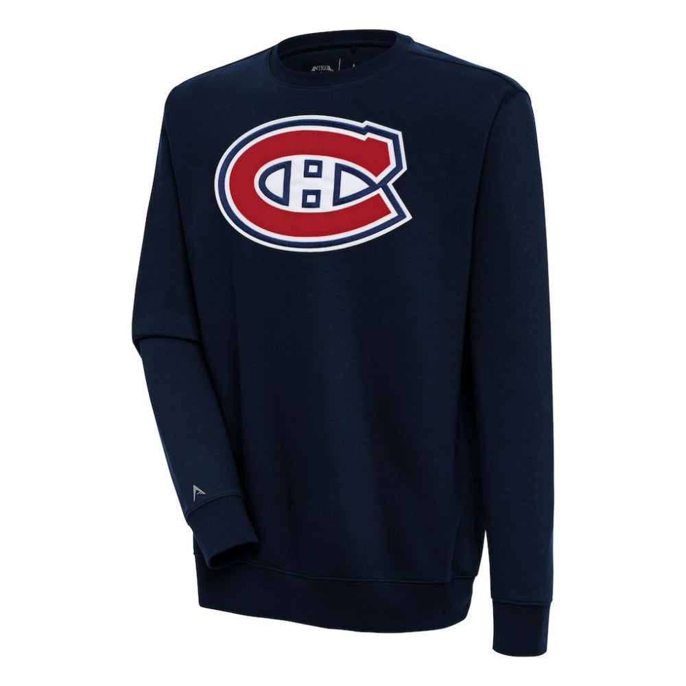 NHL Navy Montreal Canadiens Antigua Victory Pullover Sweatshirt