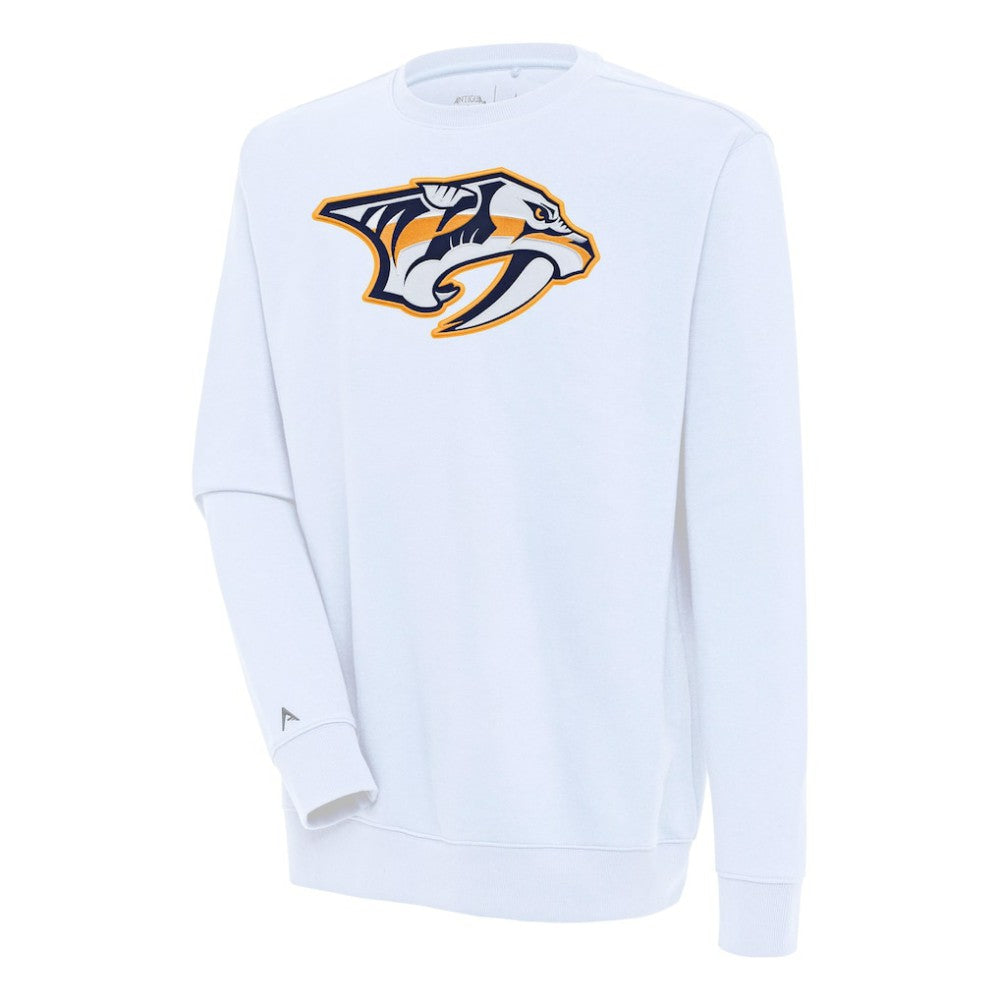 NHL White Nashville Predators Antigua Victory Pullover Sweatshirt
