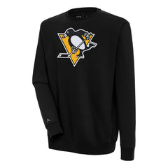 NHL Black Pittsburgh Penguins Antigua Victory Pullover Sweatshirt
